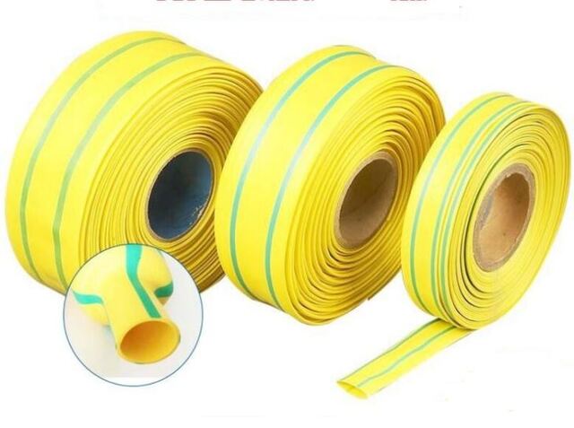 Gaine thermorétractable jaune-vert 2:1
